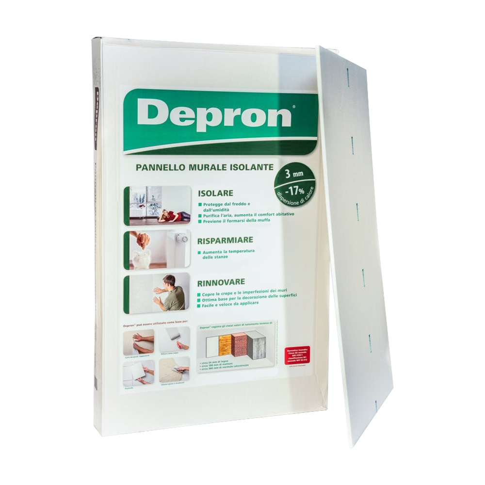 X10 pannelli isolanti per interni 80x125 cm / 10 mq depron - spessore 3 mm.