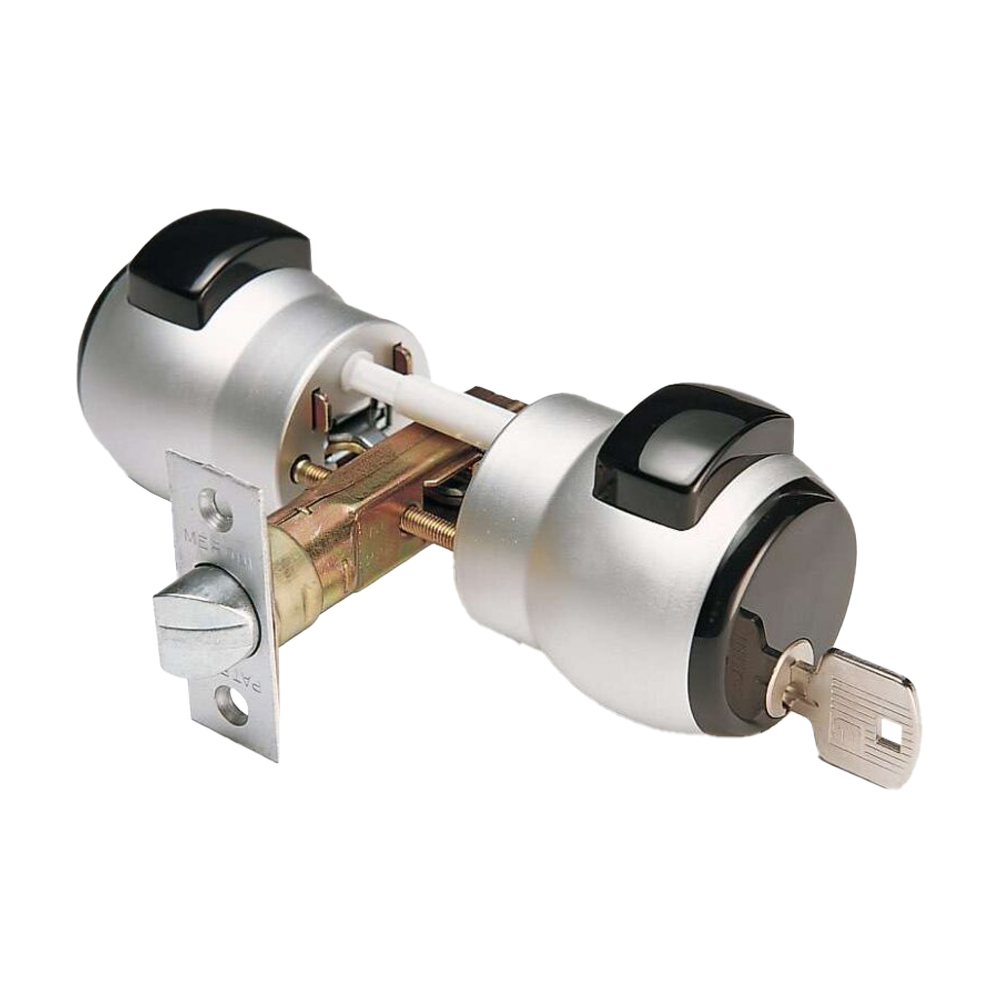 Kit premiapri pomolo n13 argento e scrocco 60 mm meroni - con chiave.