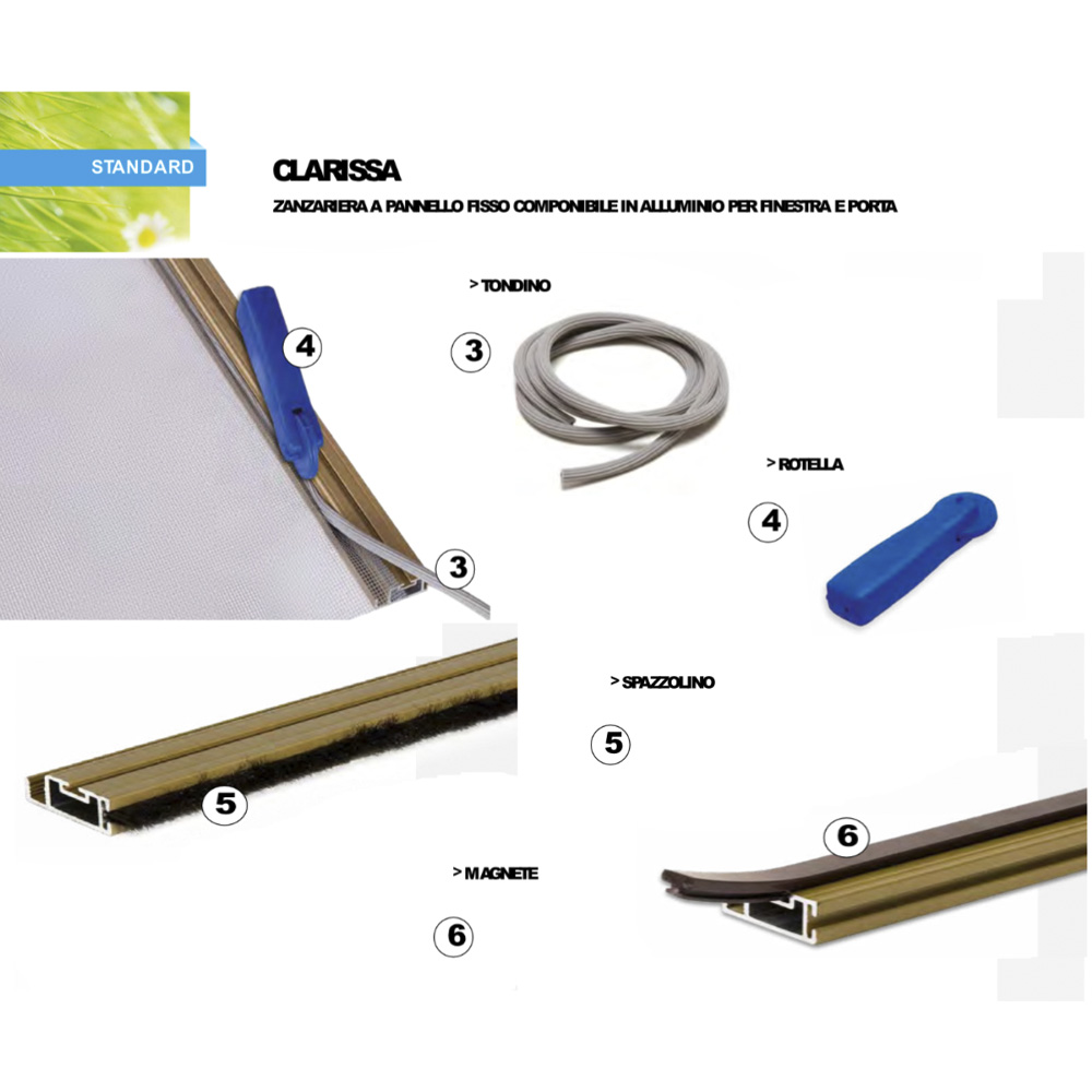 Accessori per Zanzariere Clarissa IRS - 4 Angoli e Rotella