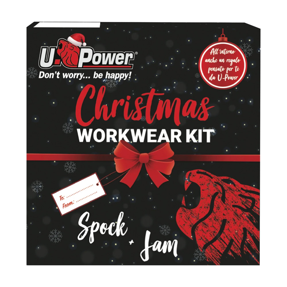 Xmas Kit Black Carbon Tg.XL U-POWER - Giacca, Pantalone, Scaldacolllo e Guanti