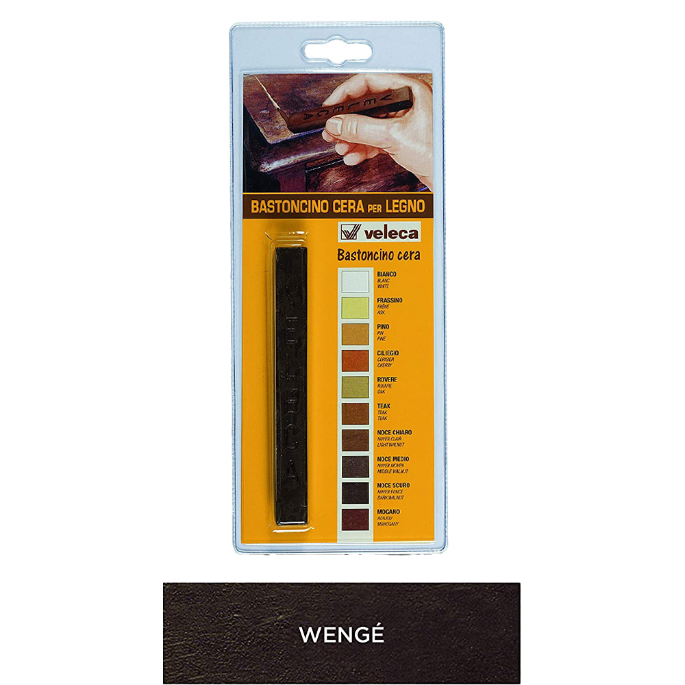 Bastoncino cera per restauro e manutenzione legno veleca - wenge.