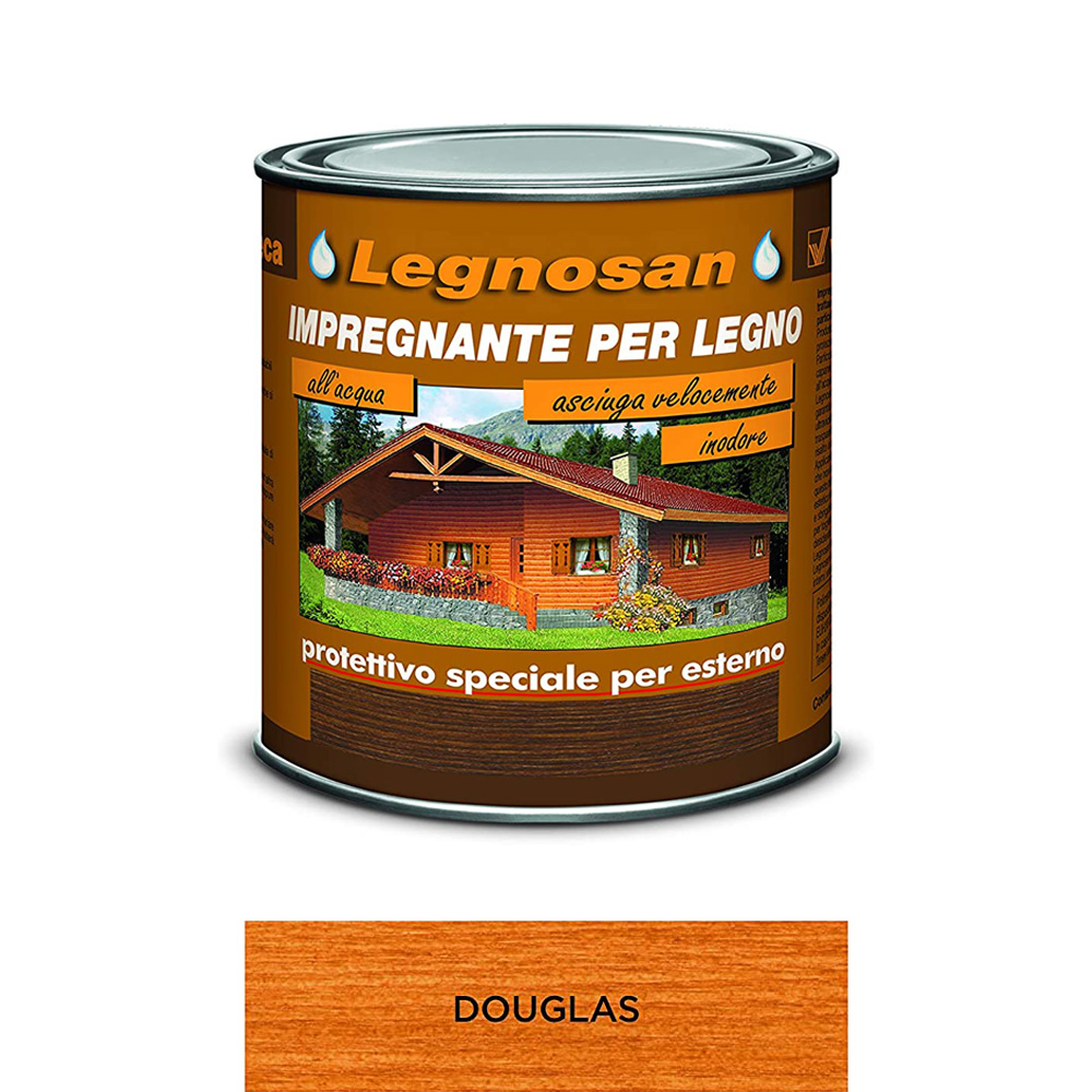 Impregnante all'acqua per legno esterno legnosan 750 ml veleca - douglas.