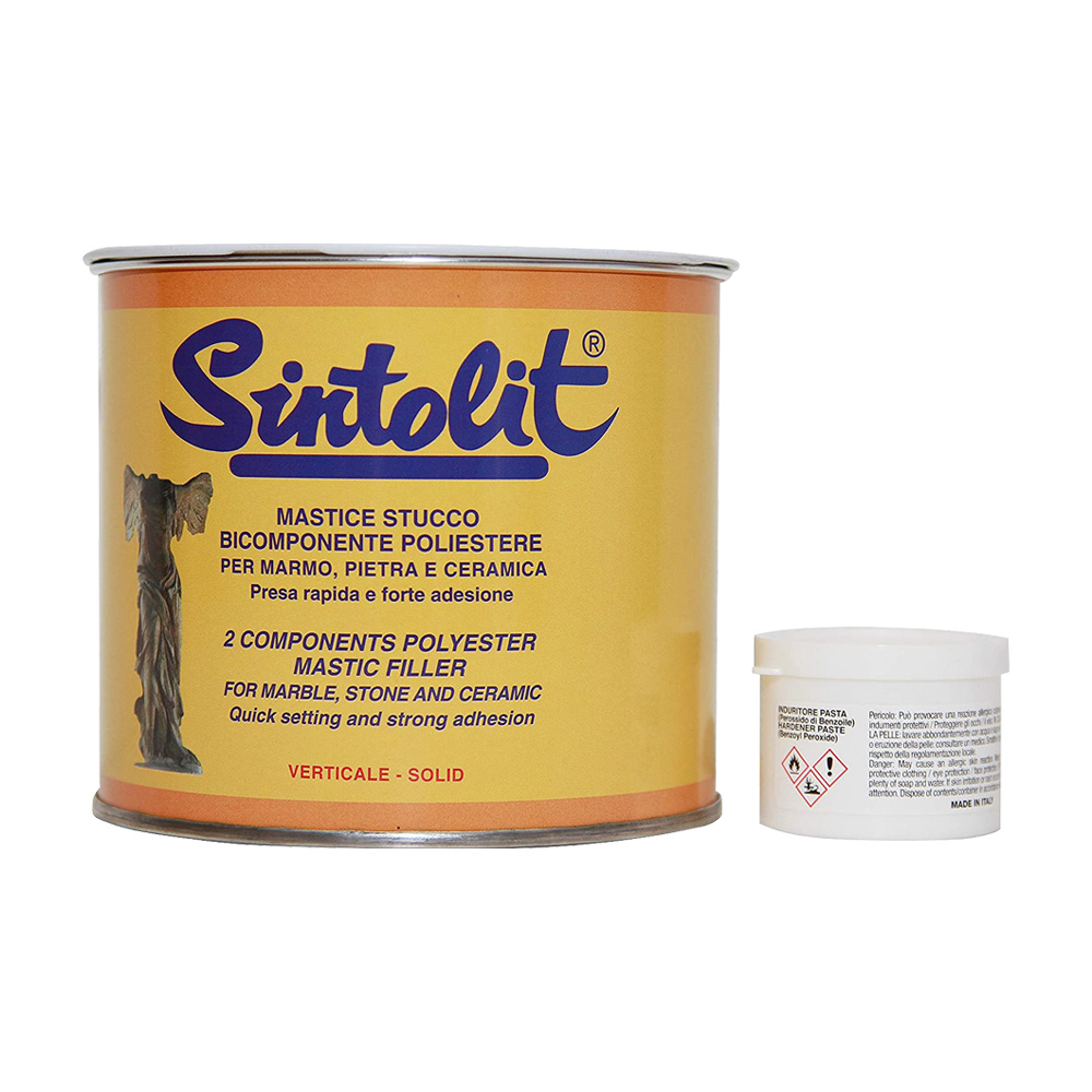 Mastice verticale solido per marmo sintolit 750 ml - giallo paglierino.
