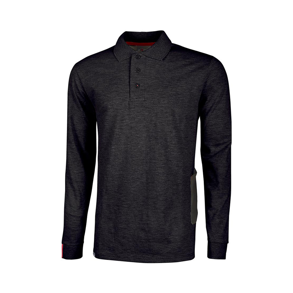 Polo maniche lunghe enjoy live black carbon u-power - taglia m.