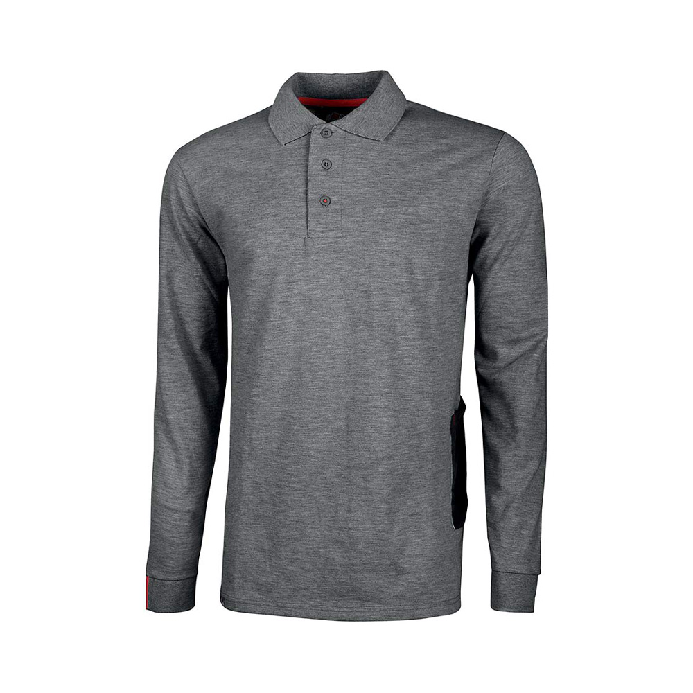 Polo maniche lunghe enjoy live grey meteorite u-power - taglia xxl.
