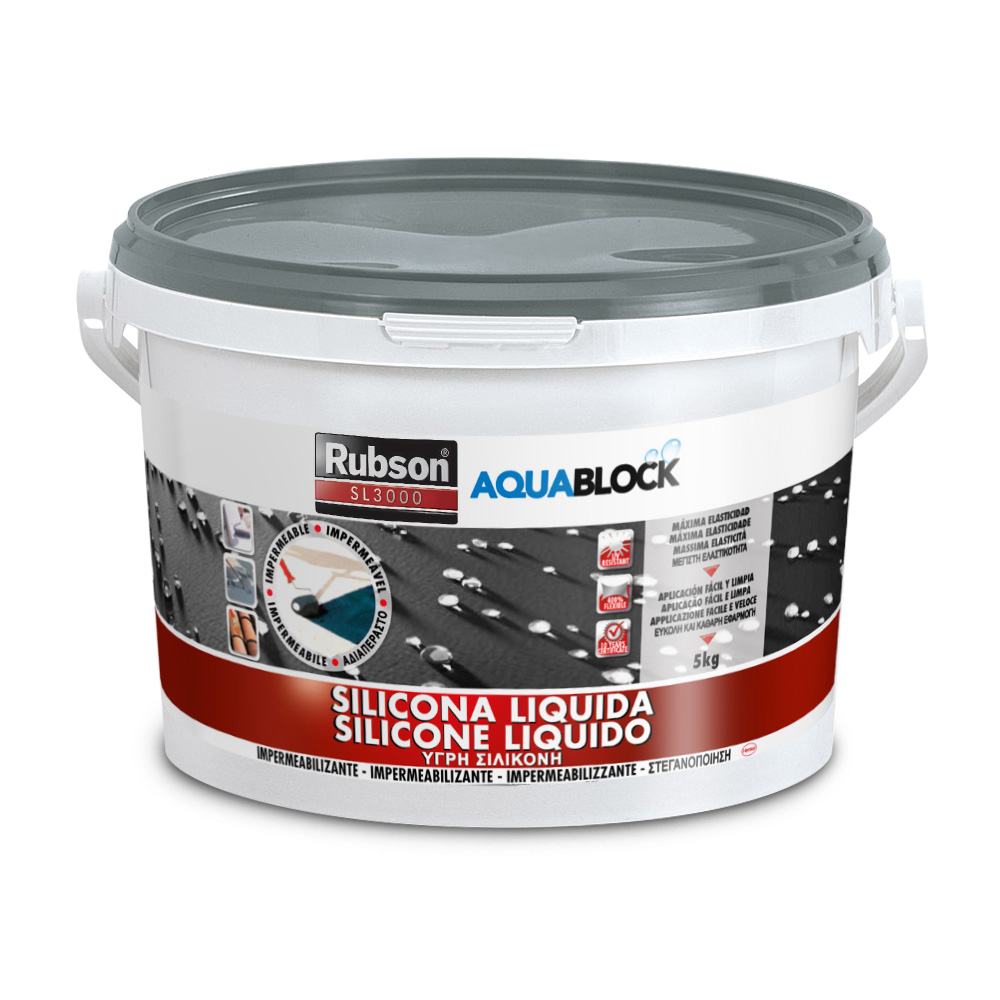 Aquablock Silicone Liquido SL3000 Grigio RUBSON 5 kg