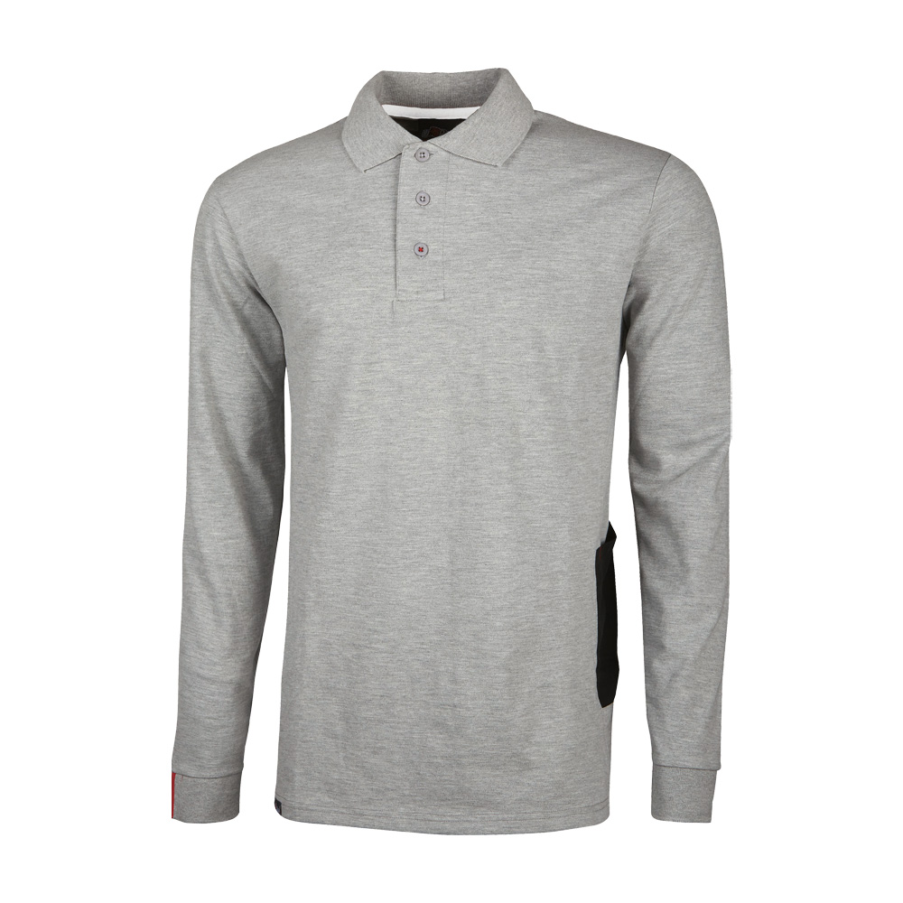 Polo Maniche Lunghe Enjoy Live Grey Silver U-POWER - Taglia S