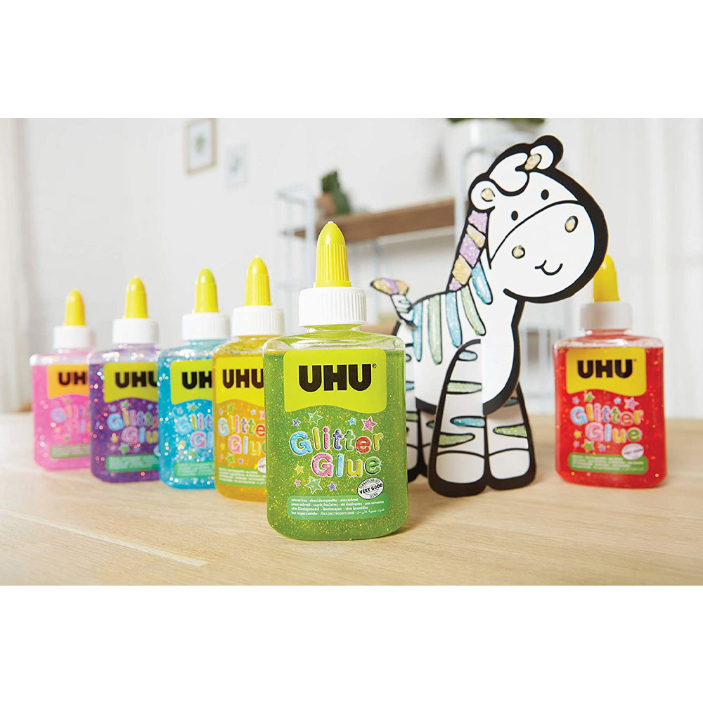 Colla Rosa per Decorazioni Glitter Glue UHU 88,5 ml