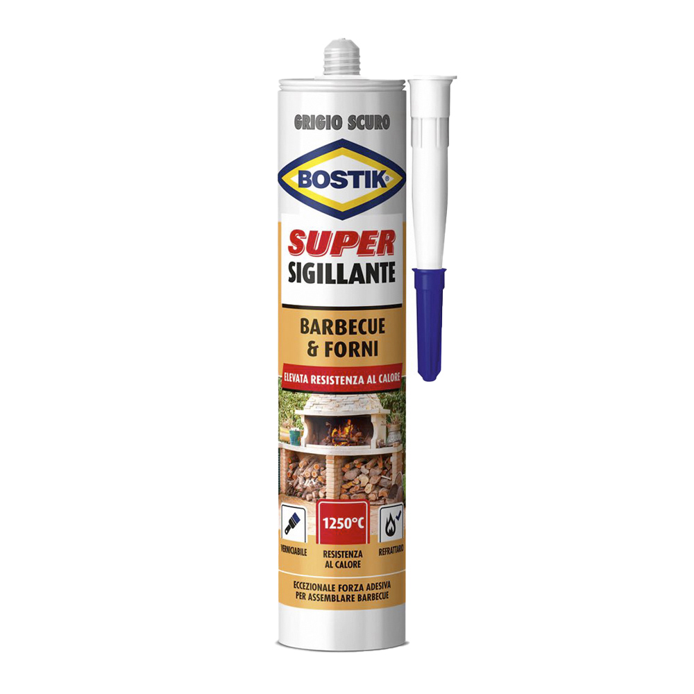 Silicone Sigillante Mastice per Barbecue e Forni BOSTIK 530 gr