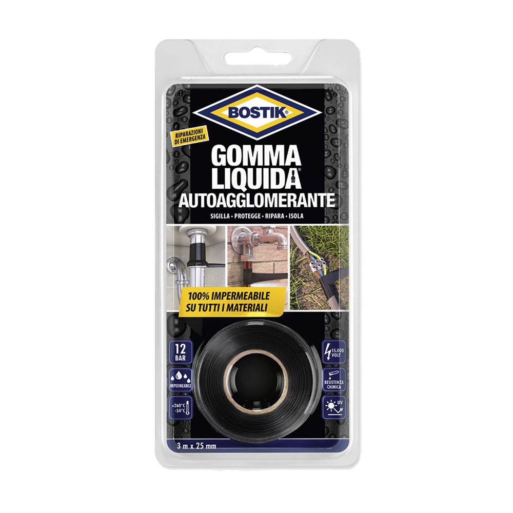 Nastro Autoagglomerante Gomma Liquida BOSTIK 25 mm x 3 mt