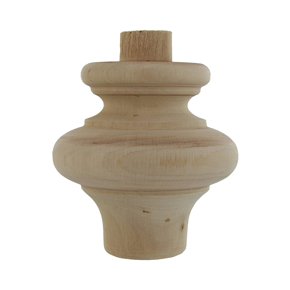 Piede in Legno di Ontano 80x80 mm FERLIVING - Colore Legno Naturale