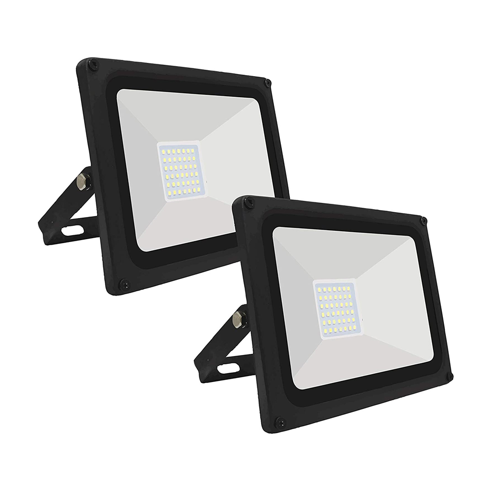 Faretto led 30w pegaso 2 pz - luce naturale 4000k - 20.000 ore di lavoro - ip65.