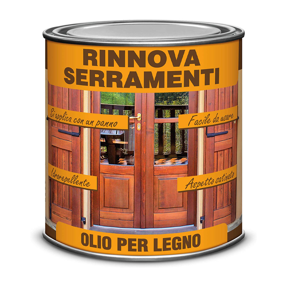 Olio per Legno Rinnova Serramenti 750 ml VELECA - Aspetto Satinato Cerato