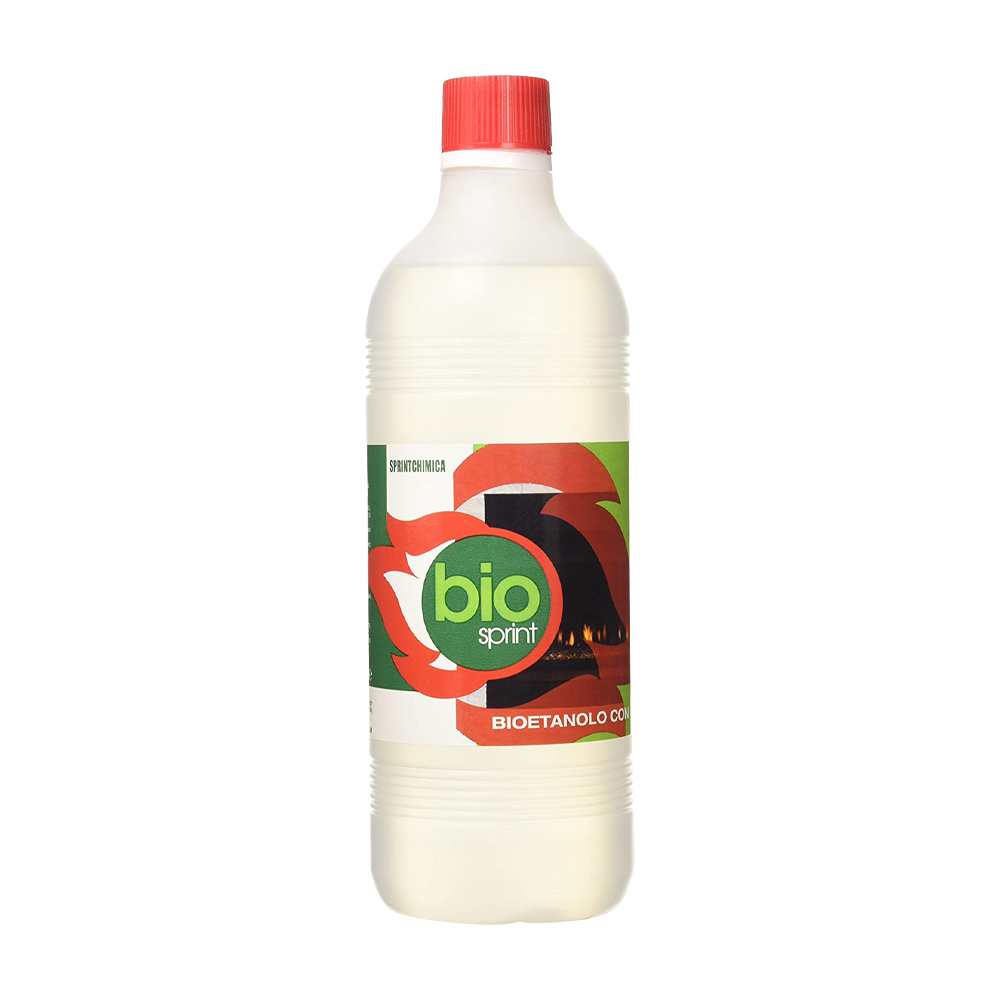 Bioetanolo per Stufe e Camini BIOSPRINT - Bottiglia da 1 Lt