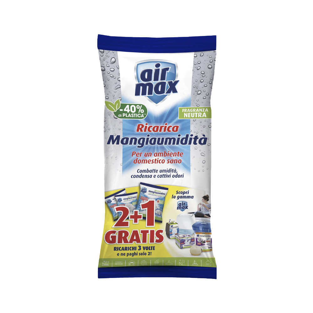 Ricarica Sali Assorbiumidità Neutra AIR MAX 1350 gr - Ricarichi 3 Paghi 2