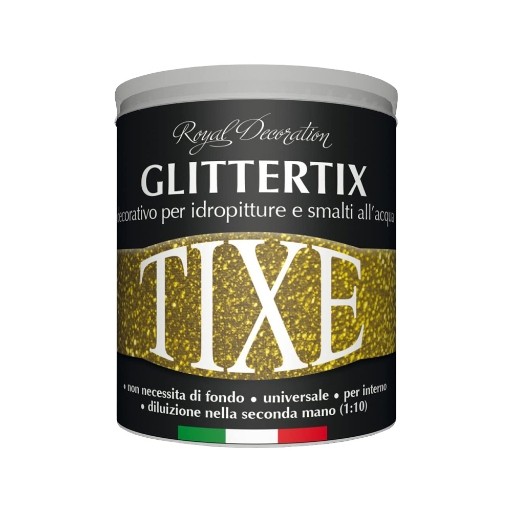 Pittura decorativa glittertix tixe 250 ml - oro glitterato.