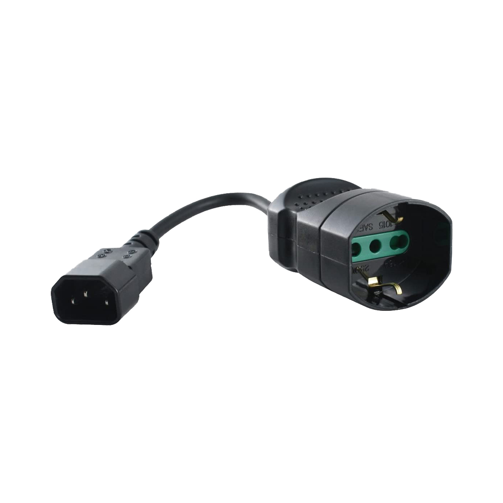 Cavo con spina iec e presa schuko bipasso - per gruppi di continuita.