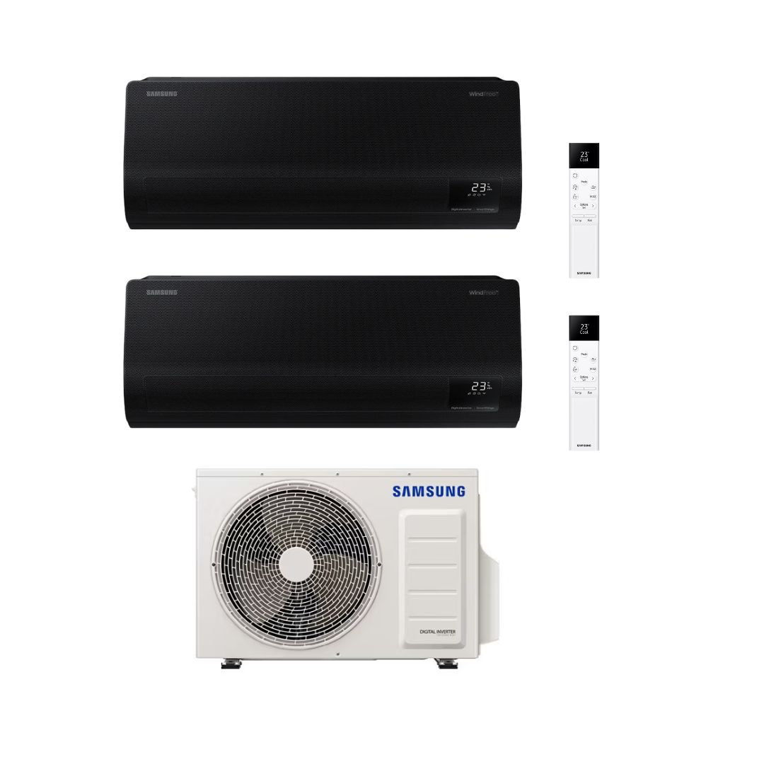 Climatizzatore Samsung DUAL SPLIT WINDFREE BLACK WiFi 12000 BTU