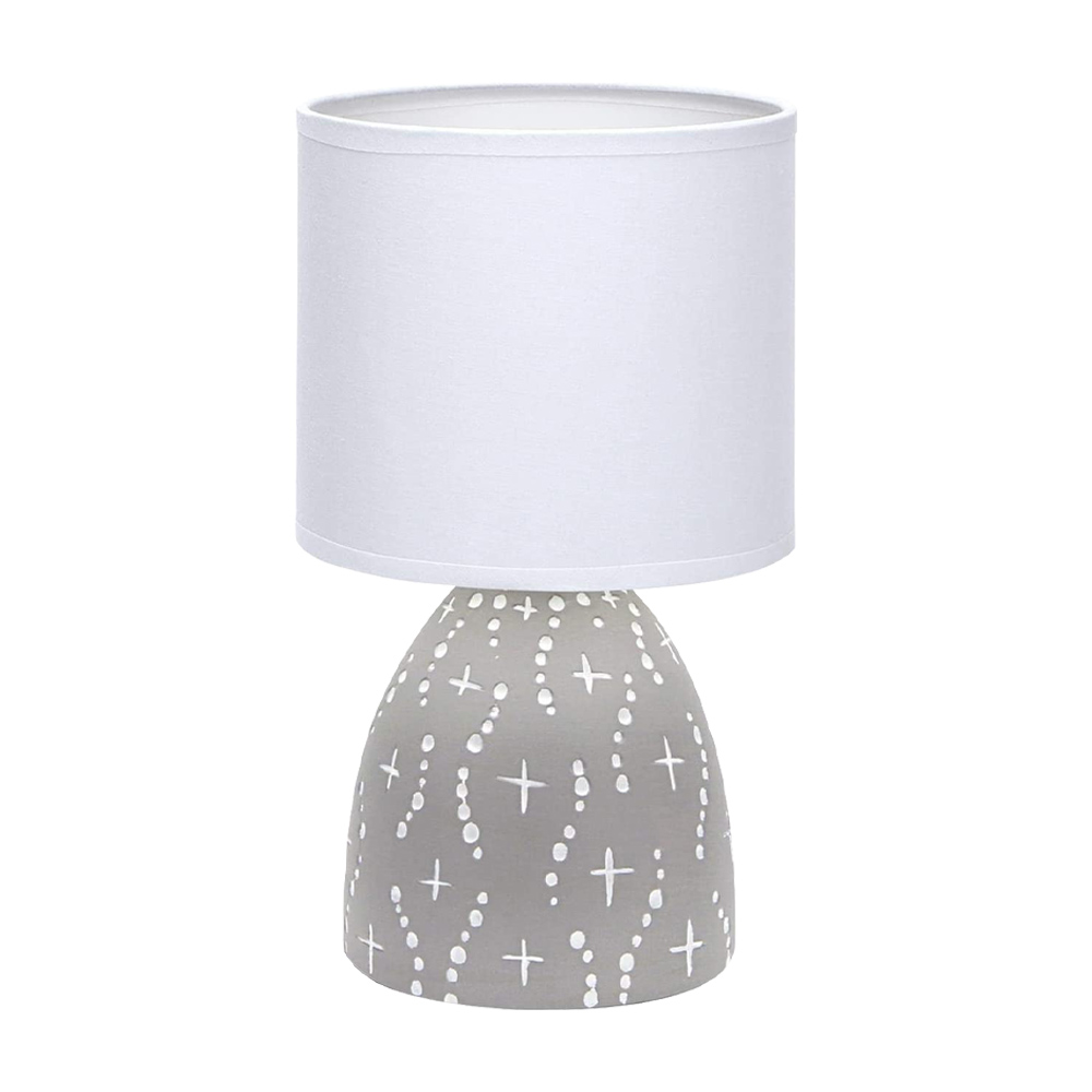 Lampada da Tavolo Vintage in Ceramica Bianco AIGOSTAR - Attacco E14