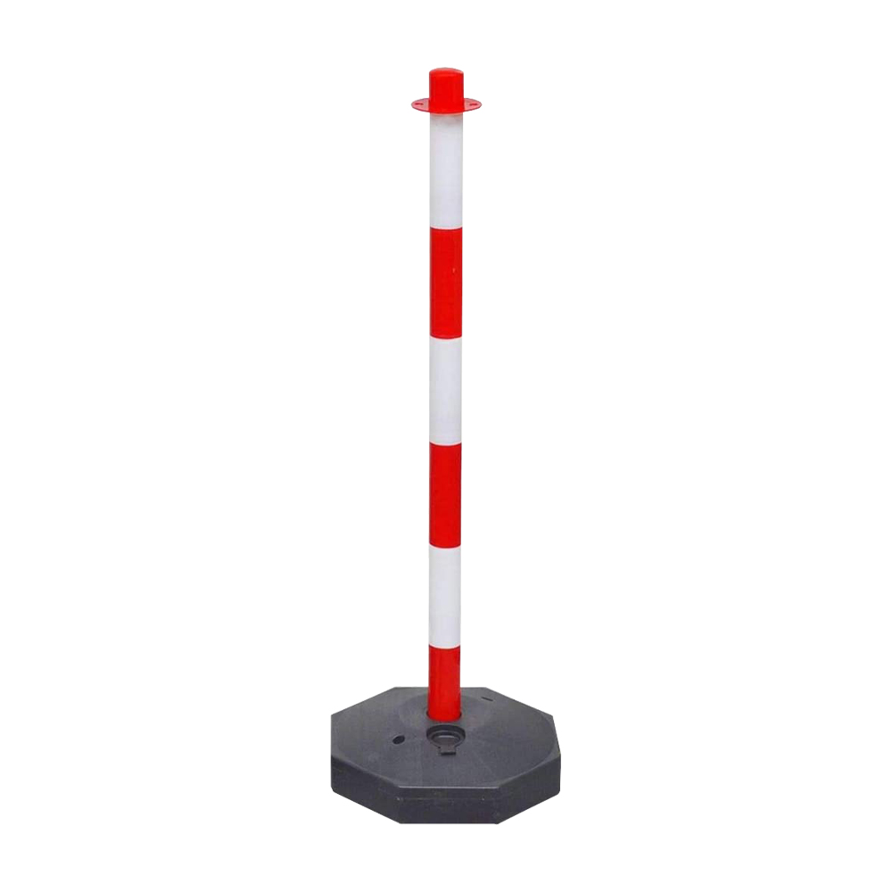 Colonnina in Plastica per Catena Segnaletica FERWORK 90 cm - Rosso e Bianco