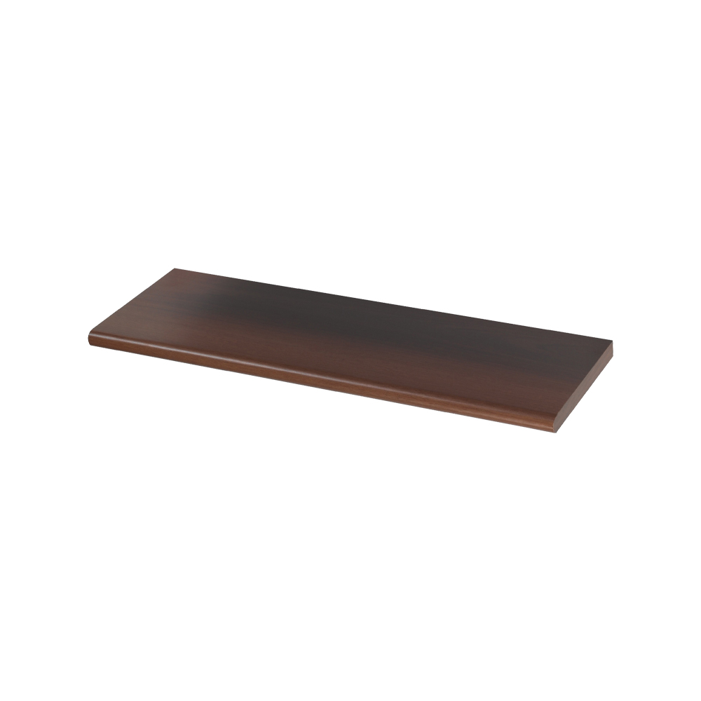 Mensola in Legno con Bordo Stondato FERLIVING - Noce 80x20x1,8 cm
