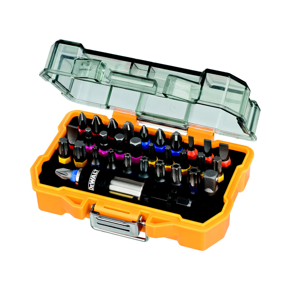 Set Avvitatura DEWALT 32 Pz - 30 Inserti Assortiti, Portainserti, Raccordo