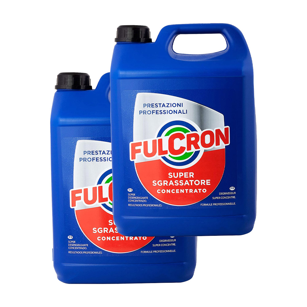 X2 super sgrassatore detergente professionale concentrato fulcron 5 lt - 2 pz.