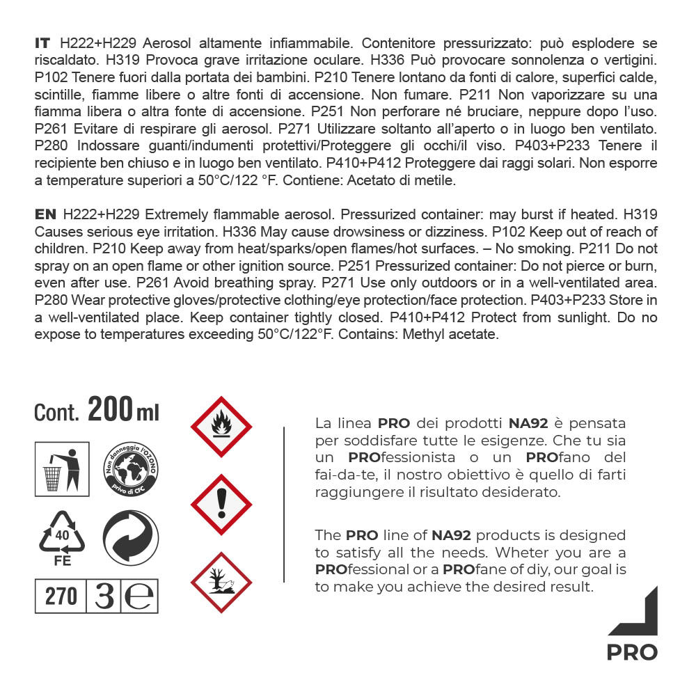Lubrificante Secco alla Grafite per Serrature NA92 FREELOCK 200 ml