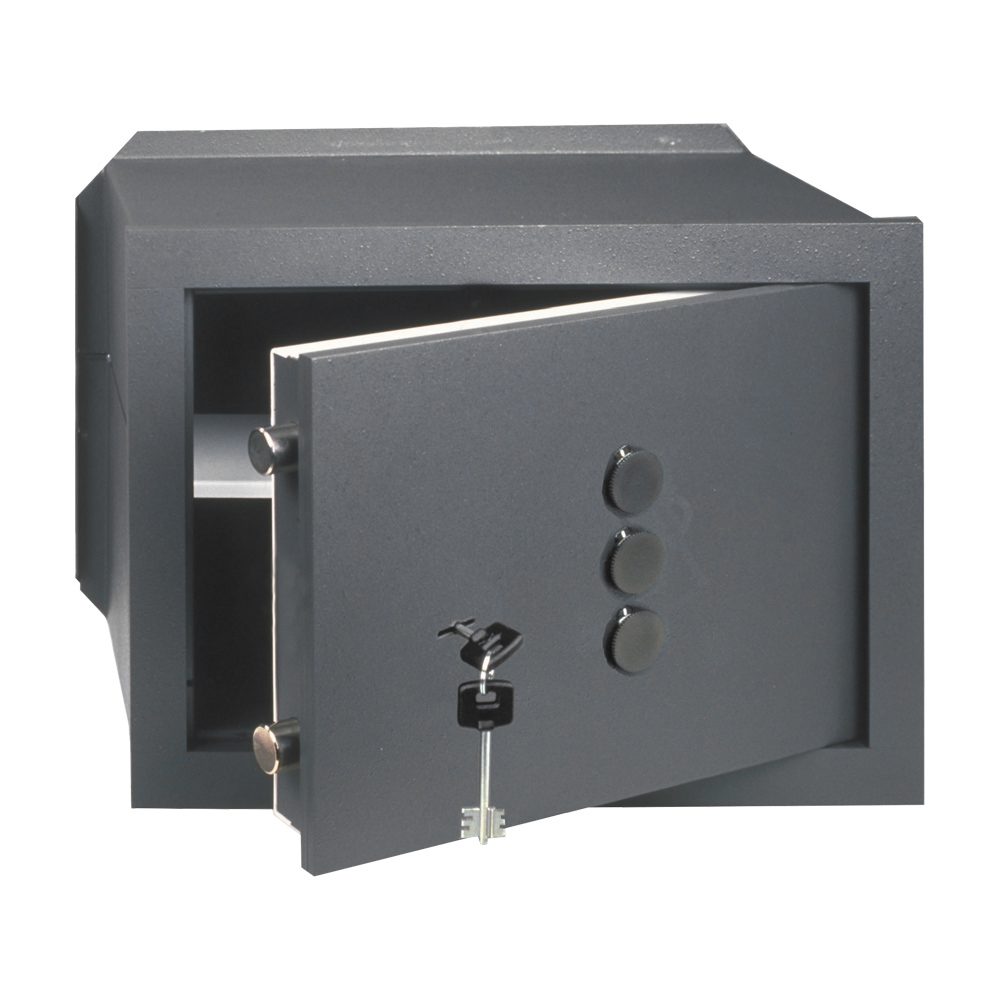 Cassaforte a Muro con Chiave 42x25x30h cm CISA - Combinazione Meccanica 3 Pomoli