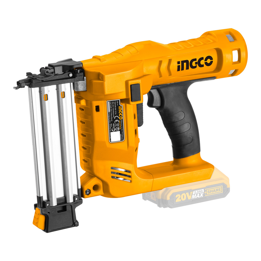 Chiodatrice 20v industrial ingco - con 2 batterie 2.0ah e caricatore.