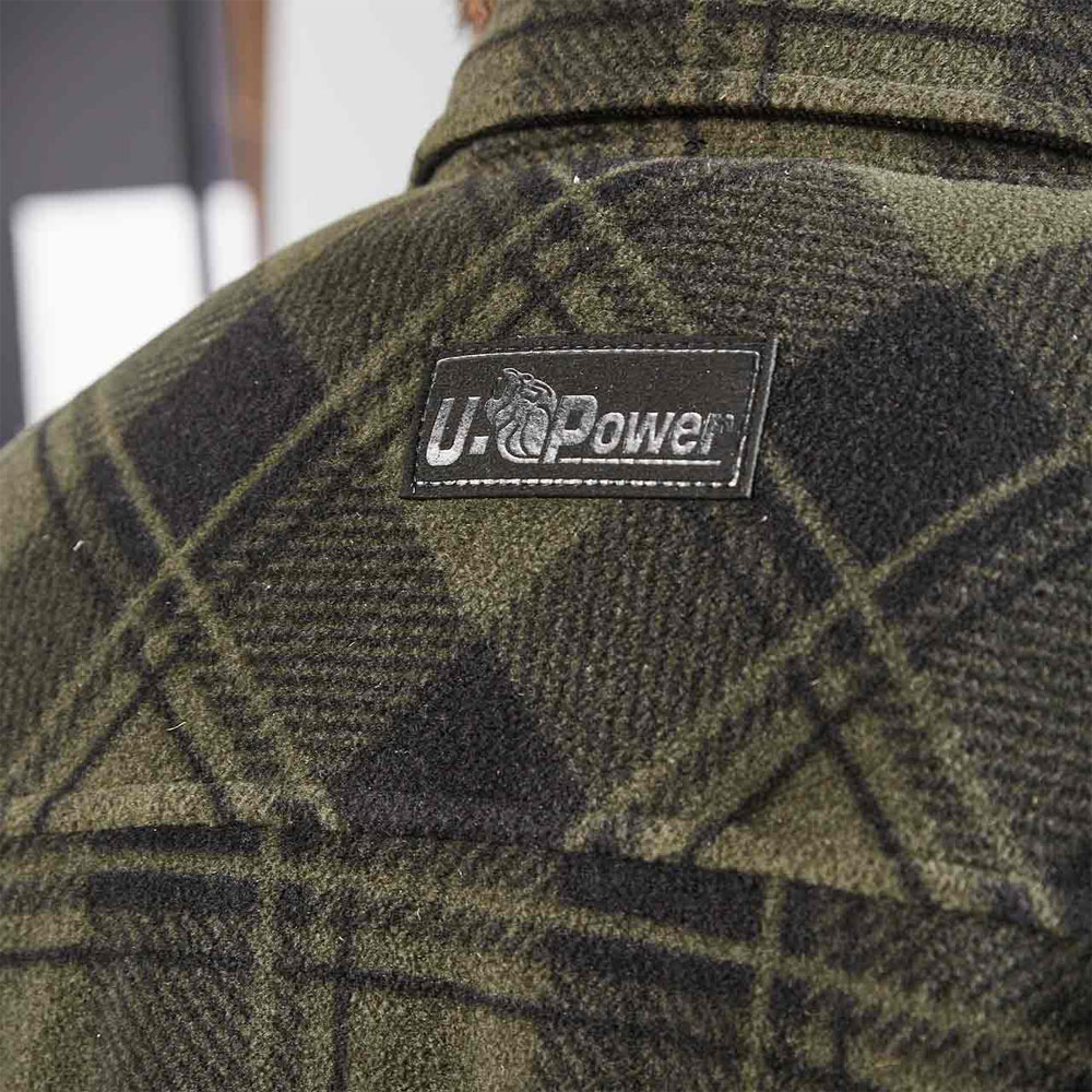 Camicione in Pile Exciting Willow Dark Green U-POWER - Taglia M