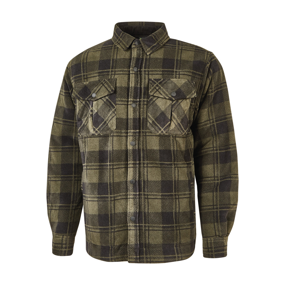Camicione in pile exciting willow dark green u-power - taglia m.