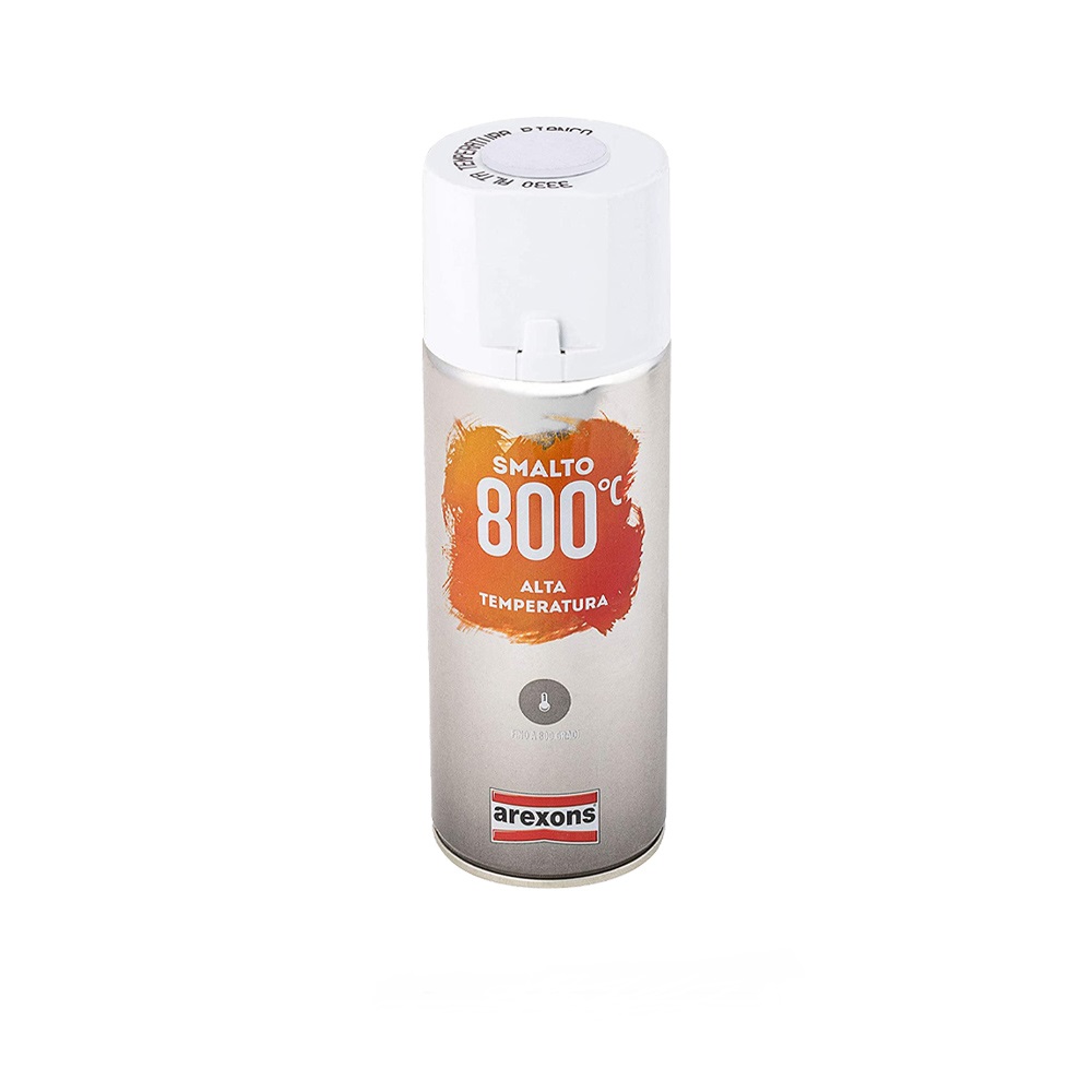 Smalto acrilico spray alta temperatura 400 ml arexons - bianco.