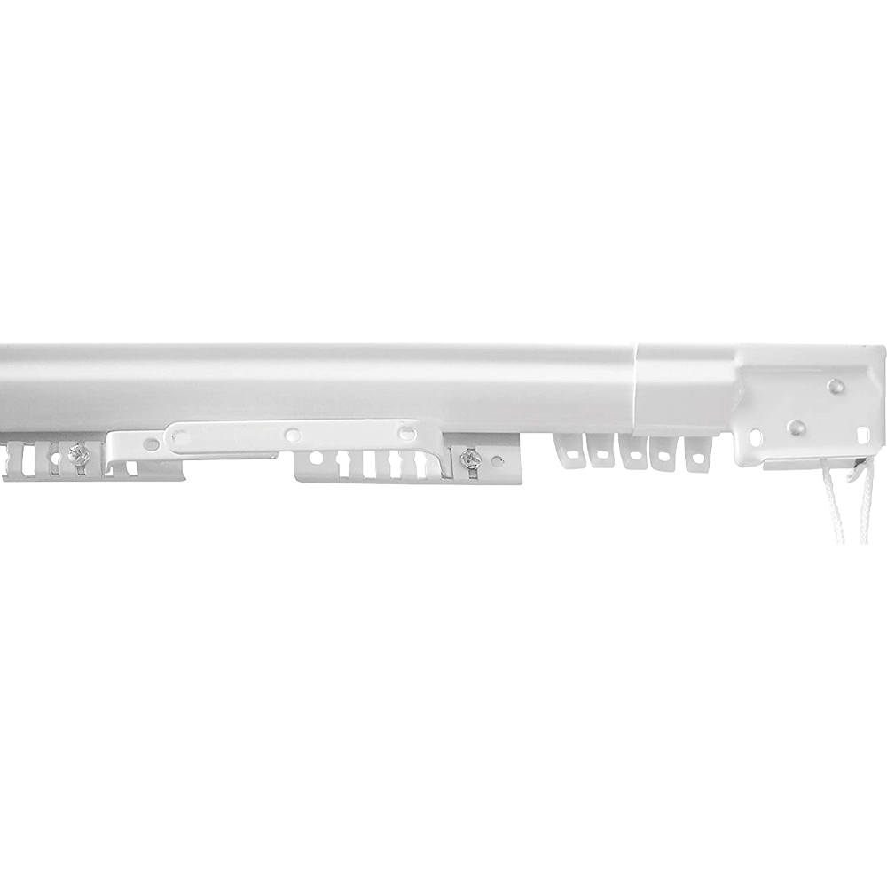 Bastone Estensibile Acciaio Bianco 122-213 cm FERLIVING - Completo di Supporti