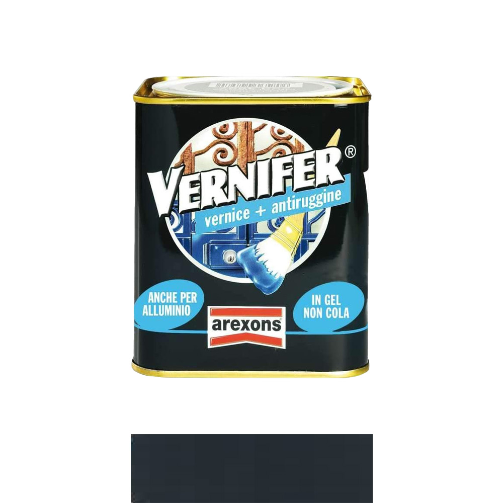Smalto Antiruggine Vernifer in Gel 750 ml AREXONS - Grigio Scuro Brillante