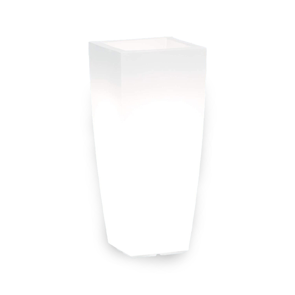Vaso Quadro Stilo Light 33x33x70h cm FERLIVING - Bianco