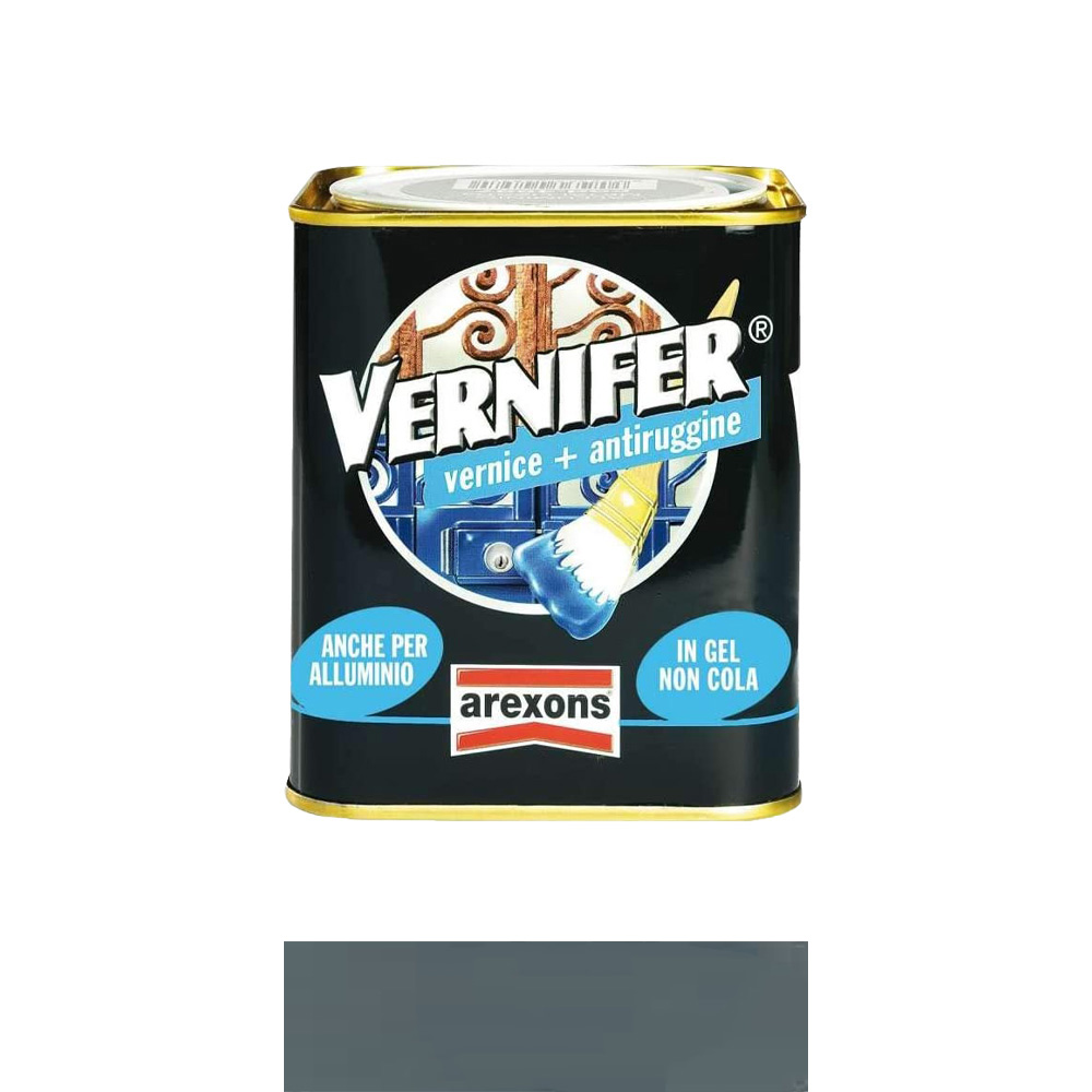 Smalto Antiruggine Vernifer in Gel 750 ml AREXONS - Grigio Medio Brillante
