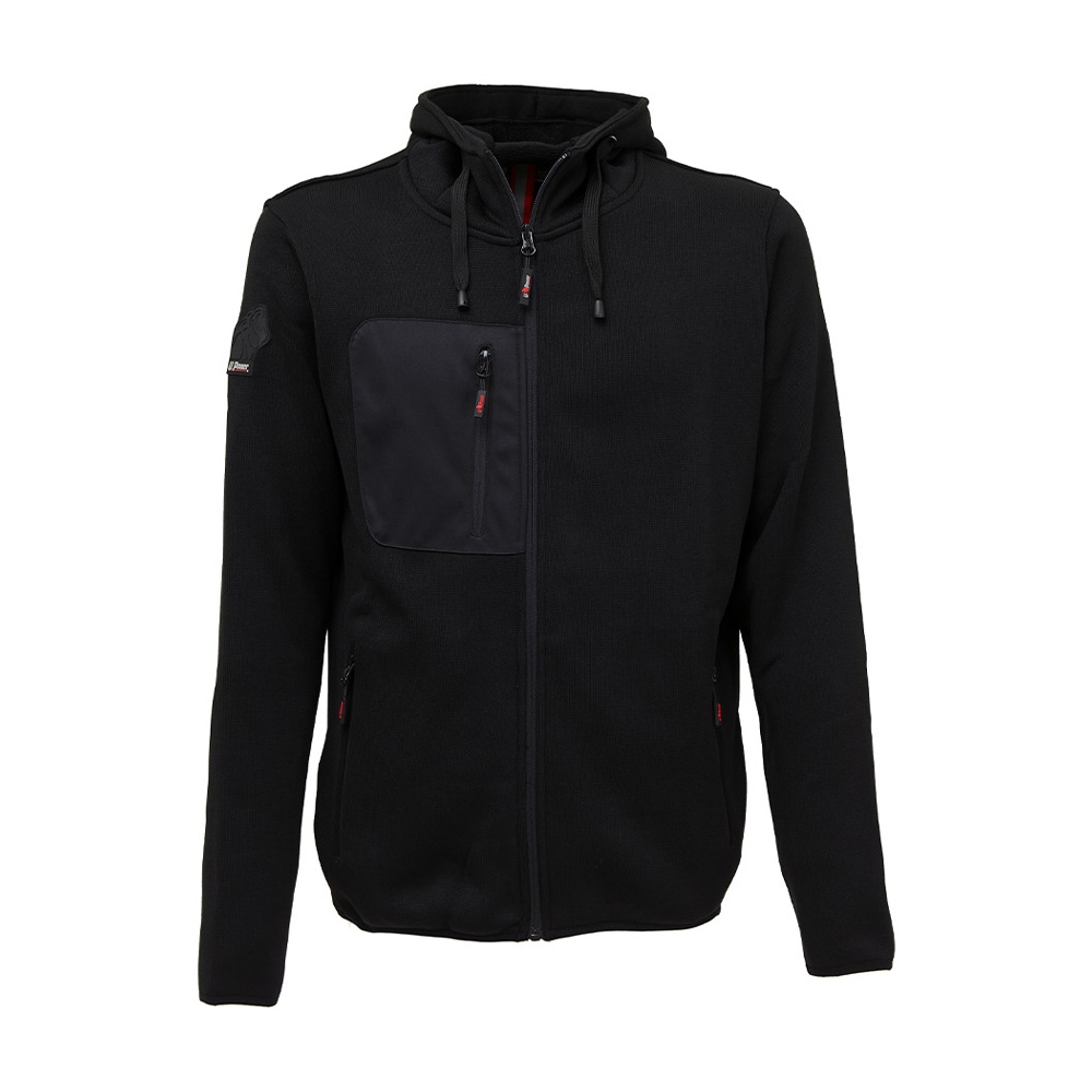 Felpa Full Zip con Cappuccio Enjoy Rainbow Black Carbon U-POWER - Taglia XL