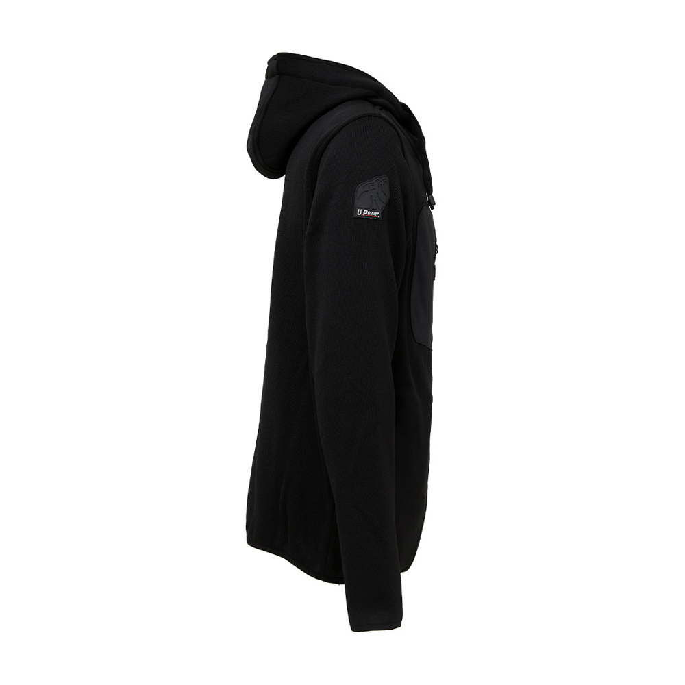 Felpa Full Zip con Cappuccio Enjoy Rainbow Black Carbon U-POWER - Taglia XL