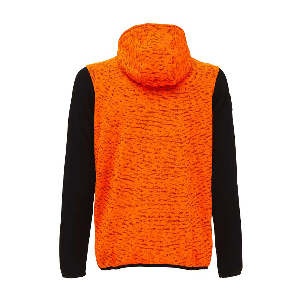 Felpa Full Zip con Cappuccio Enjoy Rainbow Orange Fluo U-POWER - Taglia XL