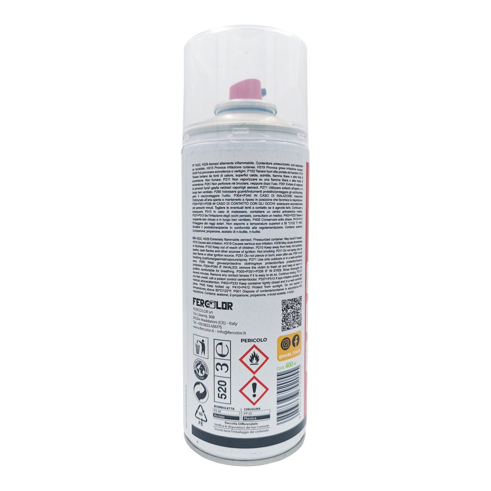 Vernice Acrilica Spray Tinte 100% RAL 400 ml NA92 PRO - TUTTI I COLORI