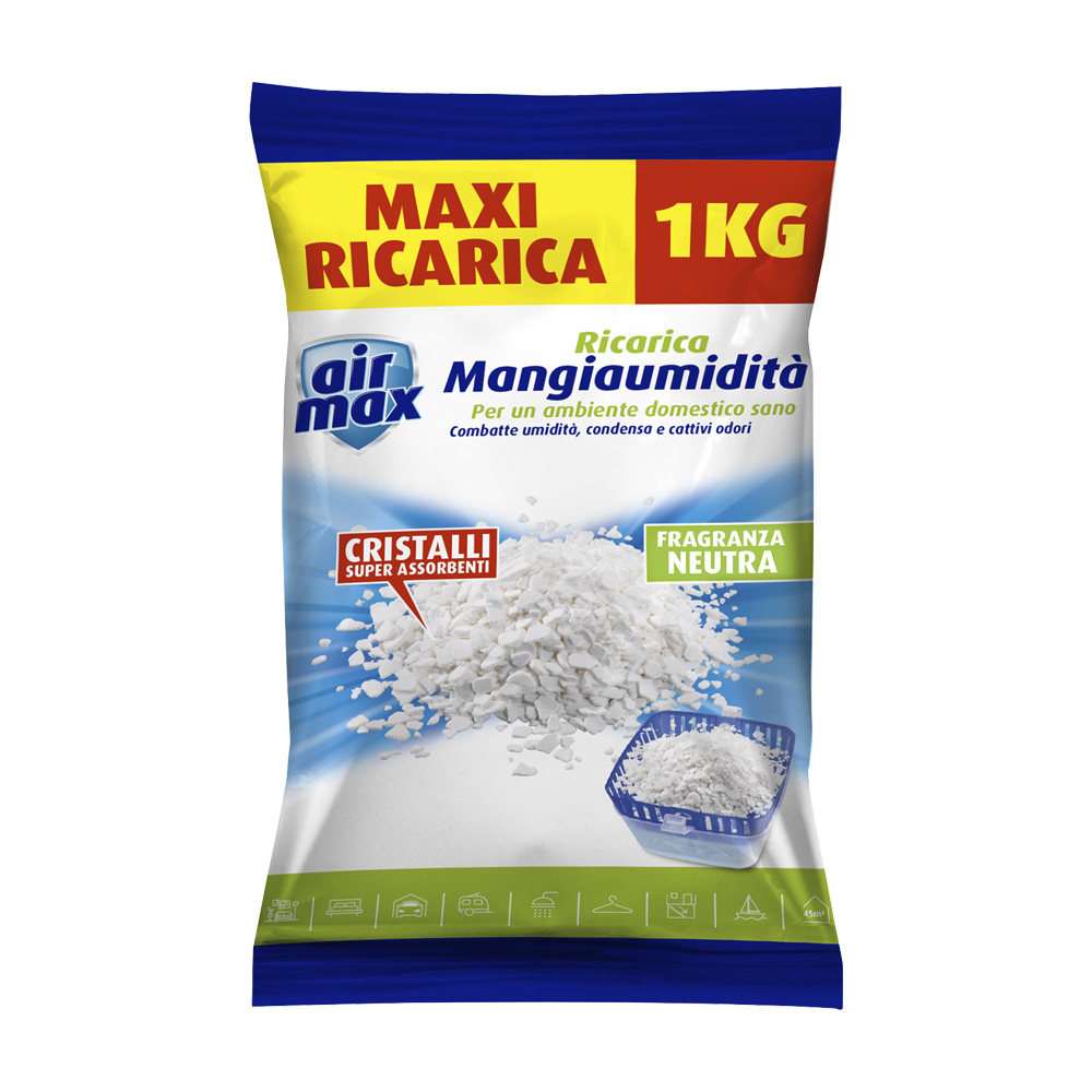 Ricarica sali assorbi umidit� 1 kg air max - fragranza neutra.