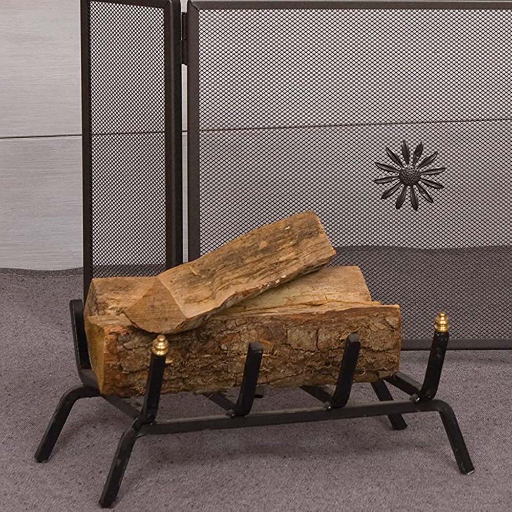 Brucialegna per Camino in Acciaio 40x35 cm FERLIVING  - Sezione 12x12 mm