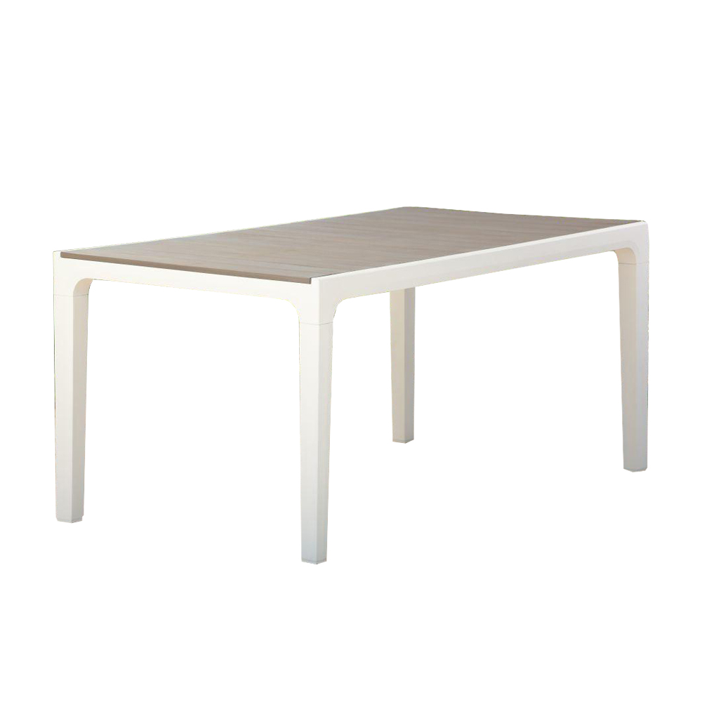 Tavolo in Resina Antiurto Harmony Bianco/Tortora KETER - 160x90x74h cm