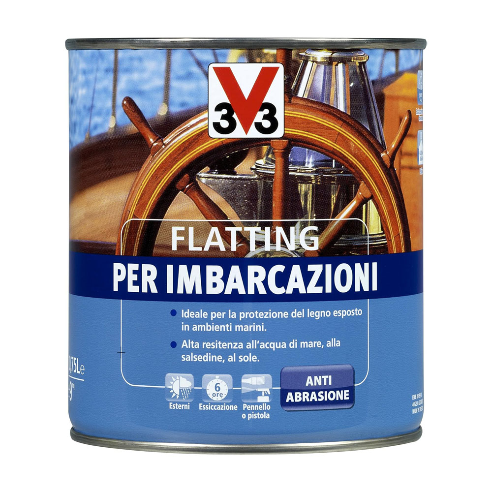 Vernice flatting per legno delle imbarcazioni 750 ml v33 - incolore ambrato.