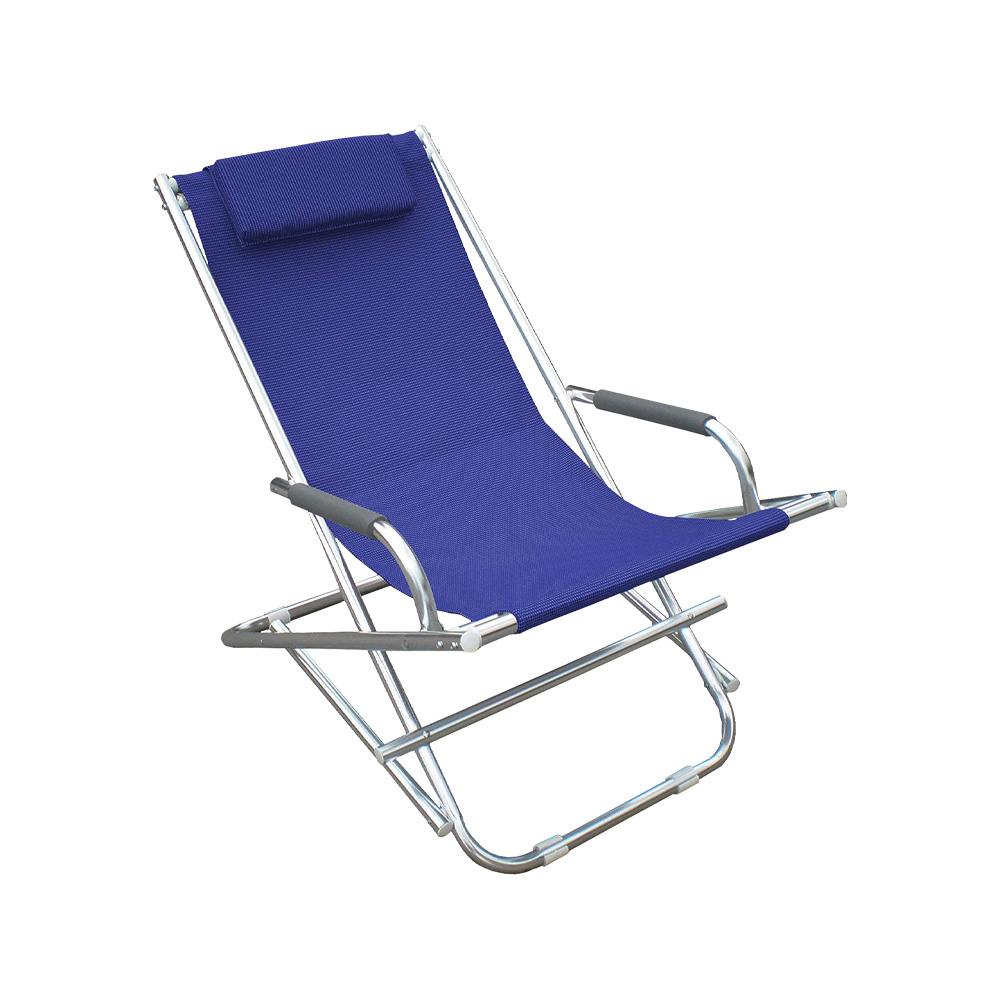 Sedia Sdraio in Alluminio 99x60x73 cm - Poggiatesta e Braccioli Imbottiti