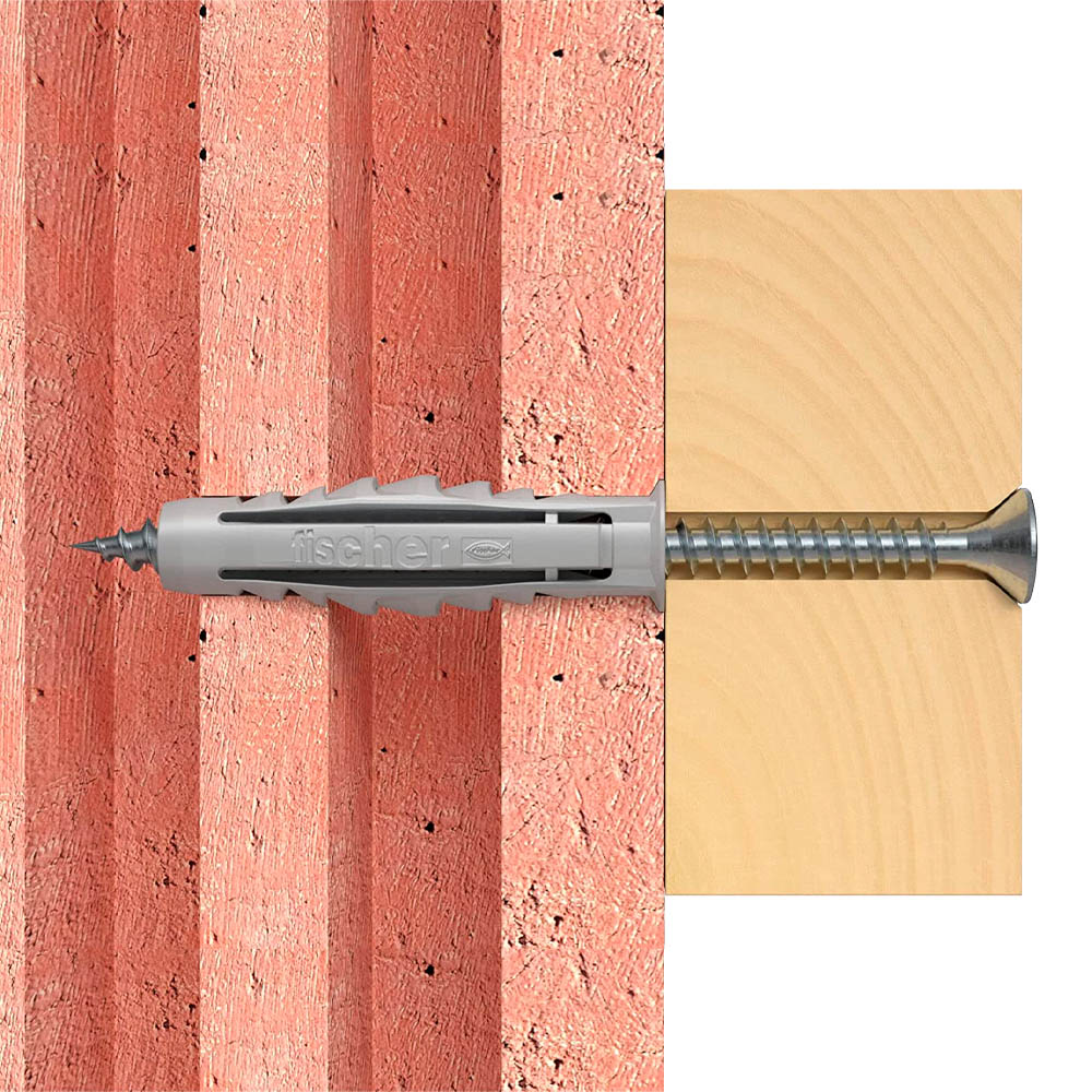 Tassello Nylon con Vite SX 6 S 200 pz FISCHER - con Punta SDS Plus II