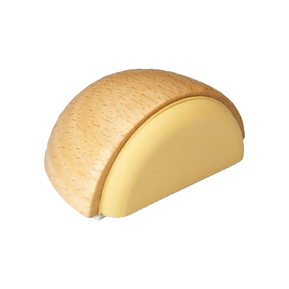 Fermaporta adesivo con ammortizzatore in gomma - legno di faggio.