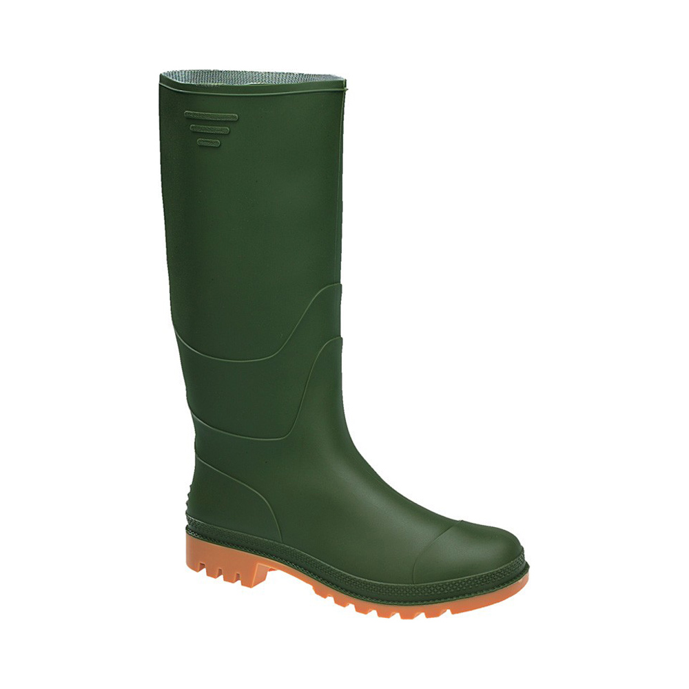 Stivali a ginocchio in pvc verde taglia 40 ferwork - suola carrarmato.