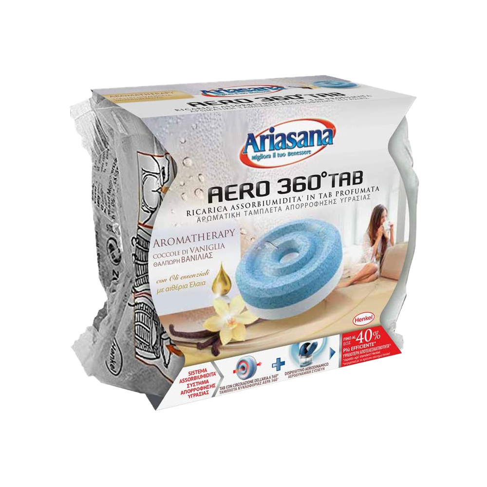 Ricariche assorbiumidit� aero 360� tab vaniglia ariasana 450 gr.
